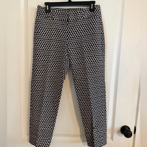 White House Black Market Pants - White House Black Market Ankle Slim Pants Black n White Patterned Size 6p